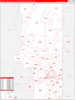 Spokane Spokane Valley Metro Area Wall Map Zip Code